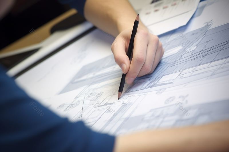 建筑设计绘制工程图手部手势特写,高清,摄影图,摄影图片,图片大全,摄影图免费下载